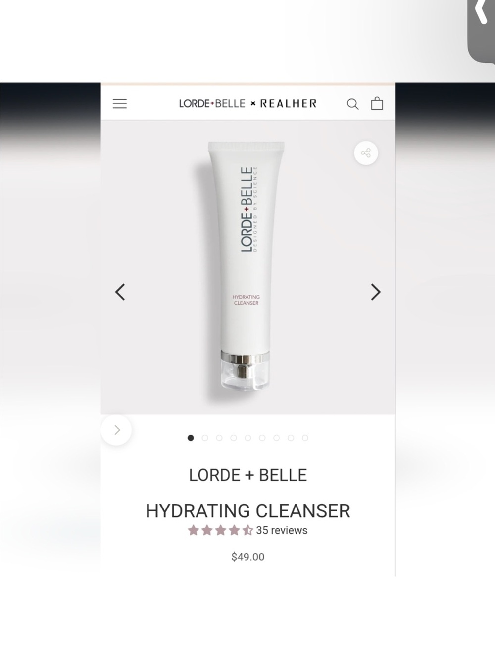 Lorde + Belle Hydrating Cleanser – White